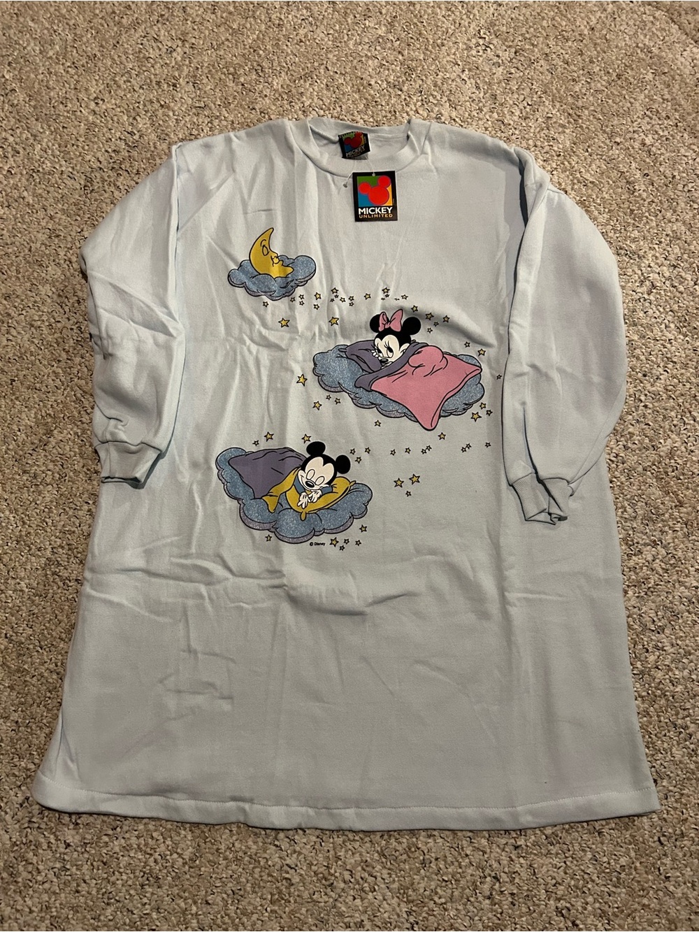 Vintage Disney Mickey Unlimited Mickey & Minnie Women’s Pajamas Nightgown NWT